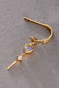 Celine Daoust Triangle Moonstone Single Earring