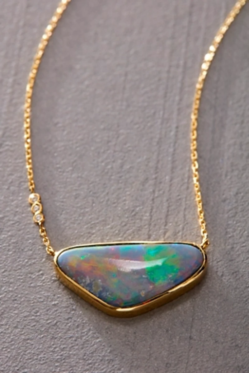Celine Daoust Opal Triangle Necklace