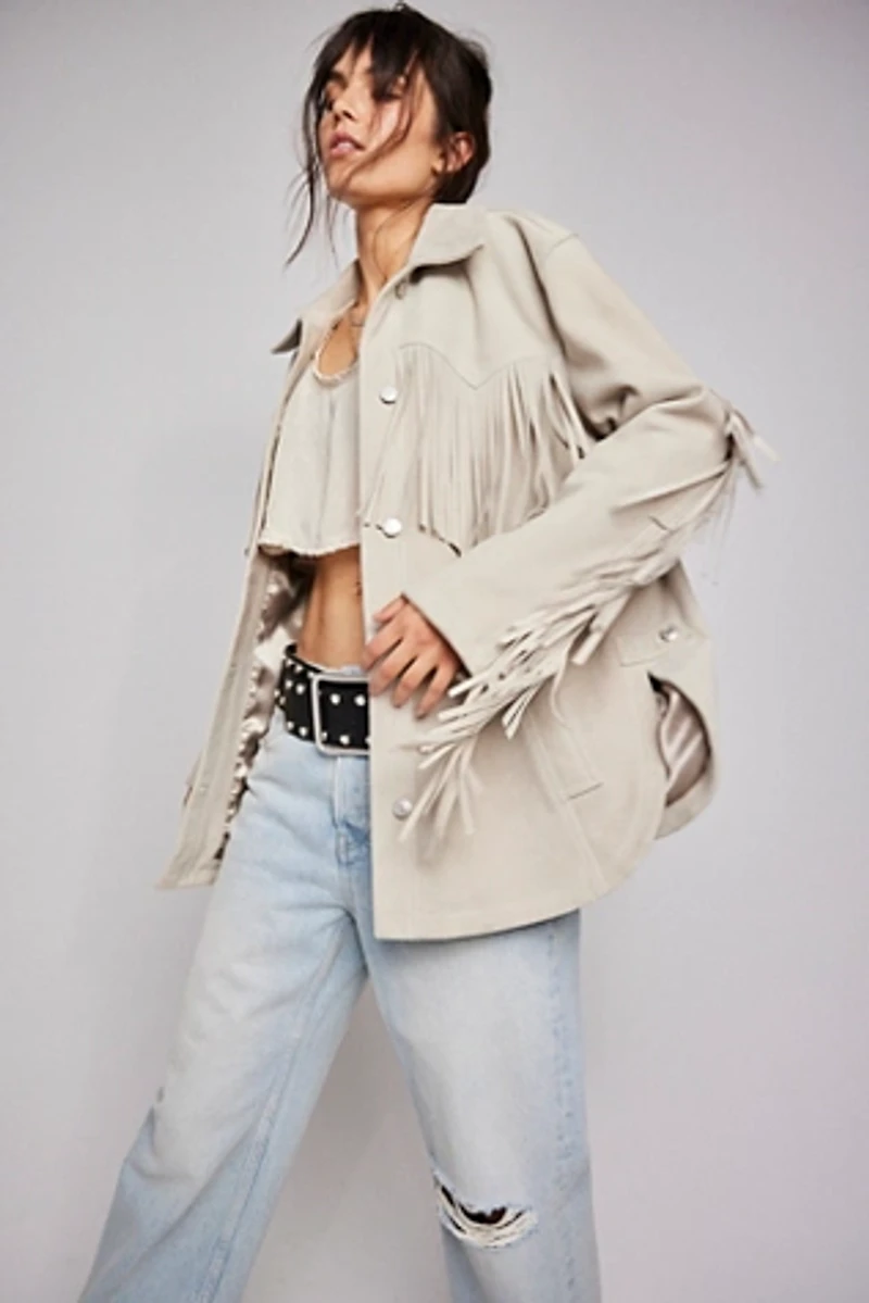 We The Free Fringe Out Suede Jacket