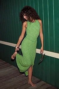 Mindy Backless Sweater Midi Dress