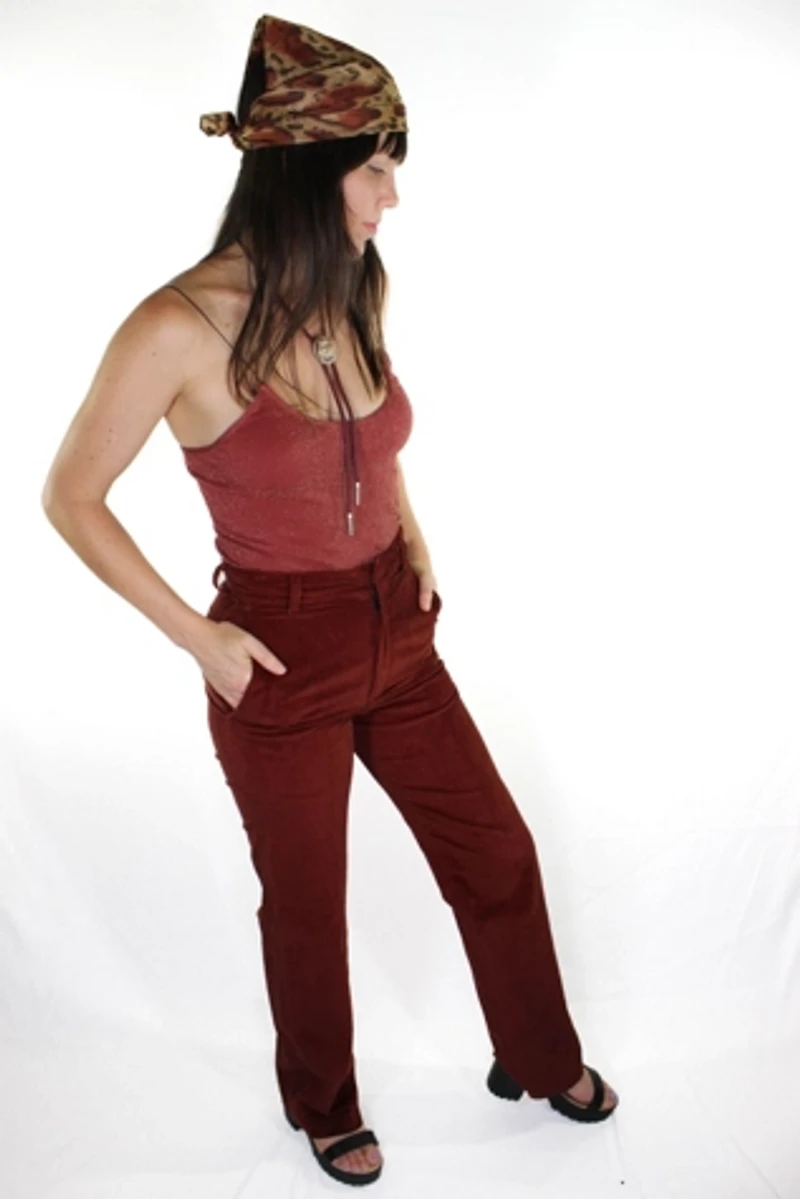 1970s Deadstock High-Waist Corduroy Pants Selected By Moons + Junes Vintage