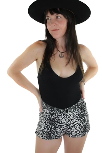 1990s Leopard Print Shorts Selected By Moons + Junes Vintage