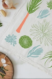 Claudia Pearson Succulent Tea Towel