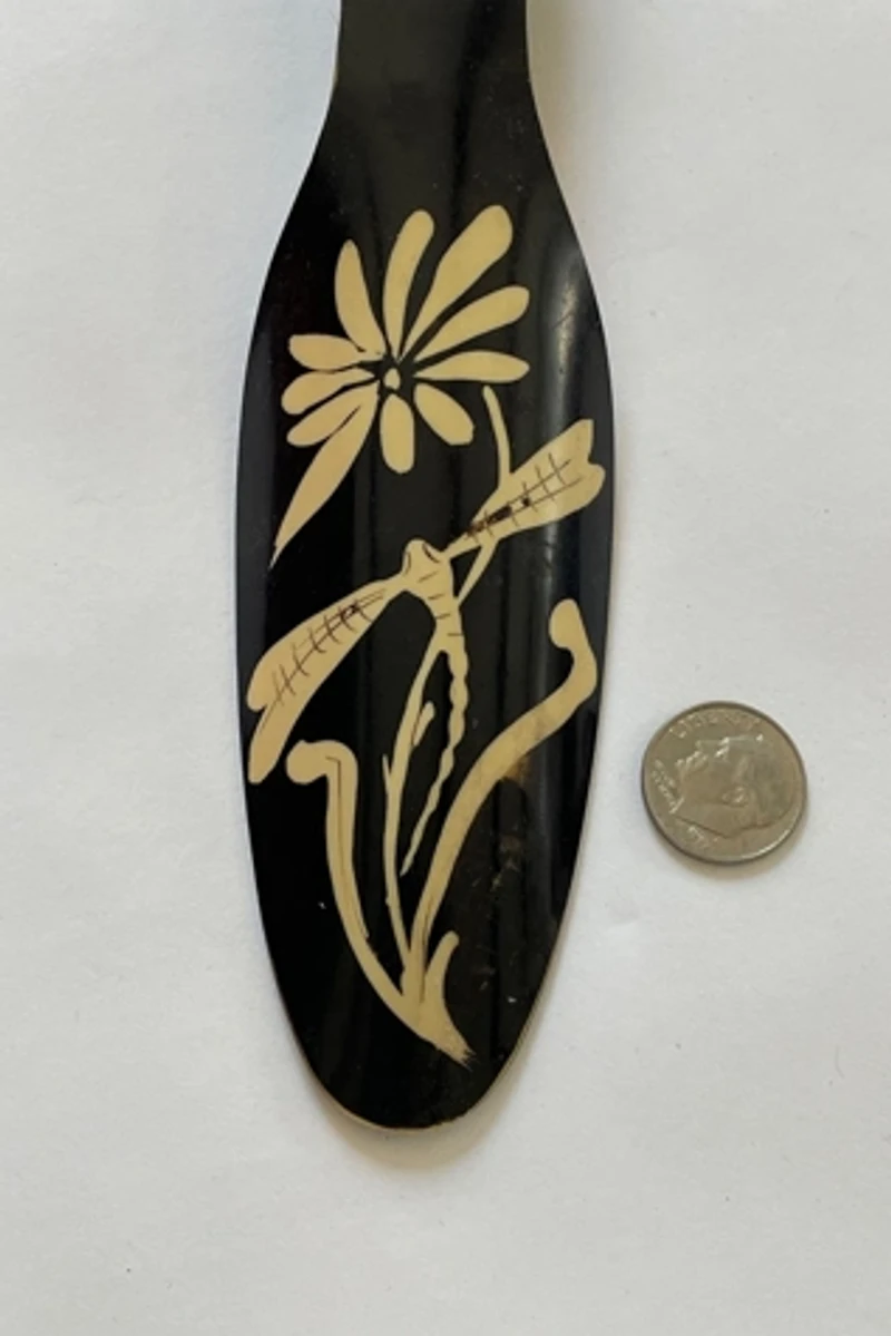 Antique 1920's Celluloid Shoe Horn with Dragonfly Selected by FernMercantile