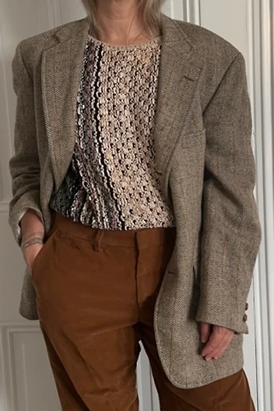 Vintage Chenille Striped Sweater Selected by KA.TL.AK