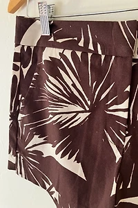 Trina Turk Brown Palm Frond Shorts Selected by The Curatorial Dept.