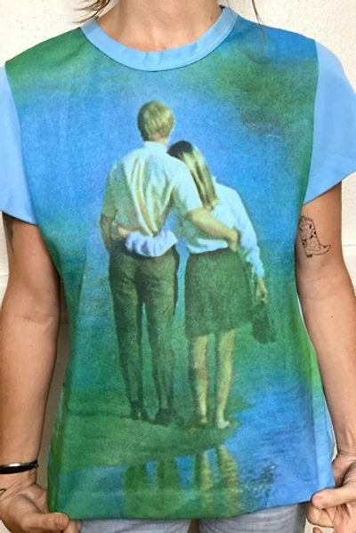 1970s Photo Print Couple Tee Selected by Cherry