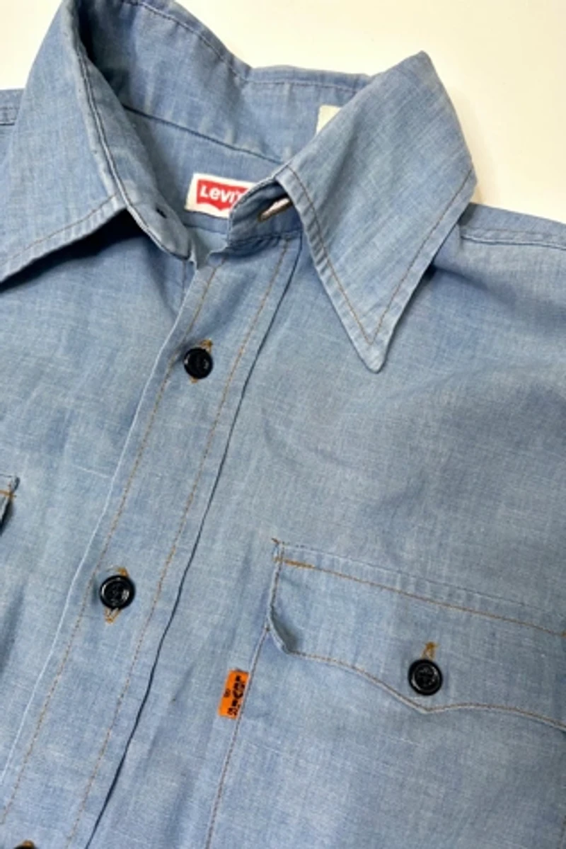 Well Loved 1970s Embroidered Levi Shirt Selected by Cherry
