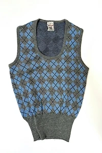 1970s Glitter Argyle Sweater Vest Selected by Cherry