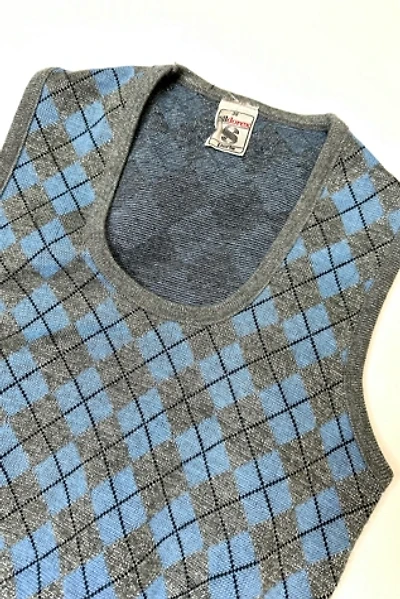 1970s Glitter Argyle Sweater Vest Selected by Cherry
