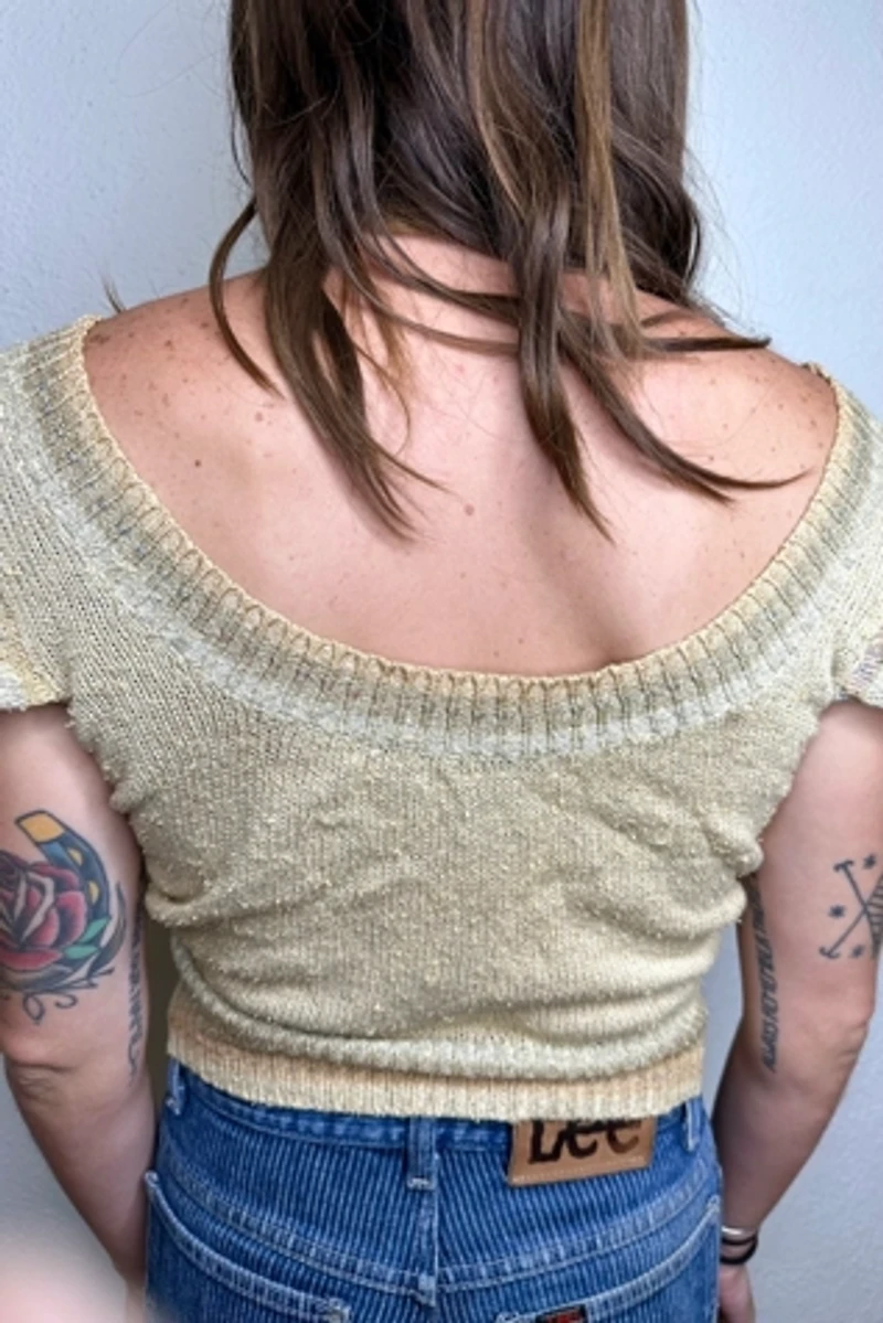 1970s Wearable Art Knit Top Selected by Cherry