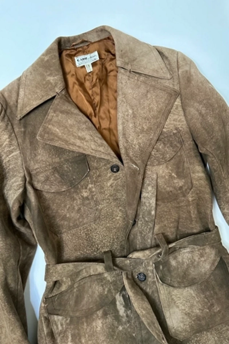 1970s Suede Jacket with Self Belt Selected by Cherry