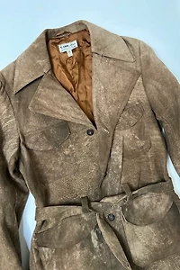 1970s Suede Jacket with Self Belt Selected by Cherry