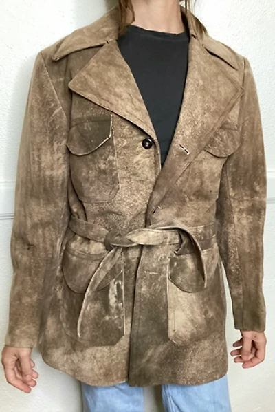 1970s Suede Jacket with Self Belt Selected by Cherry