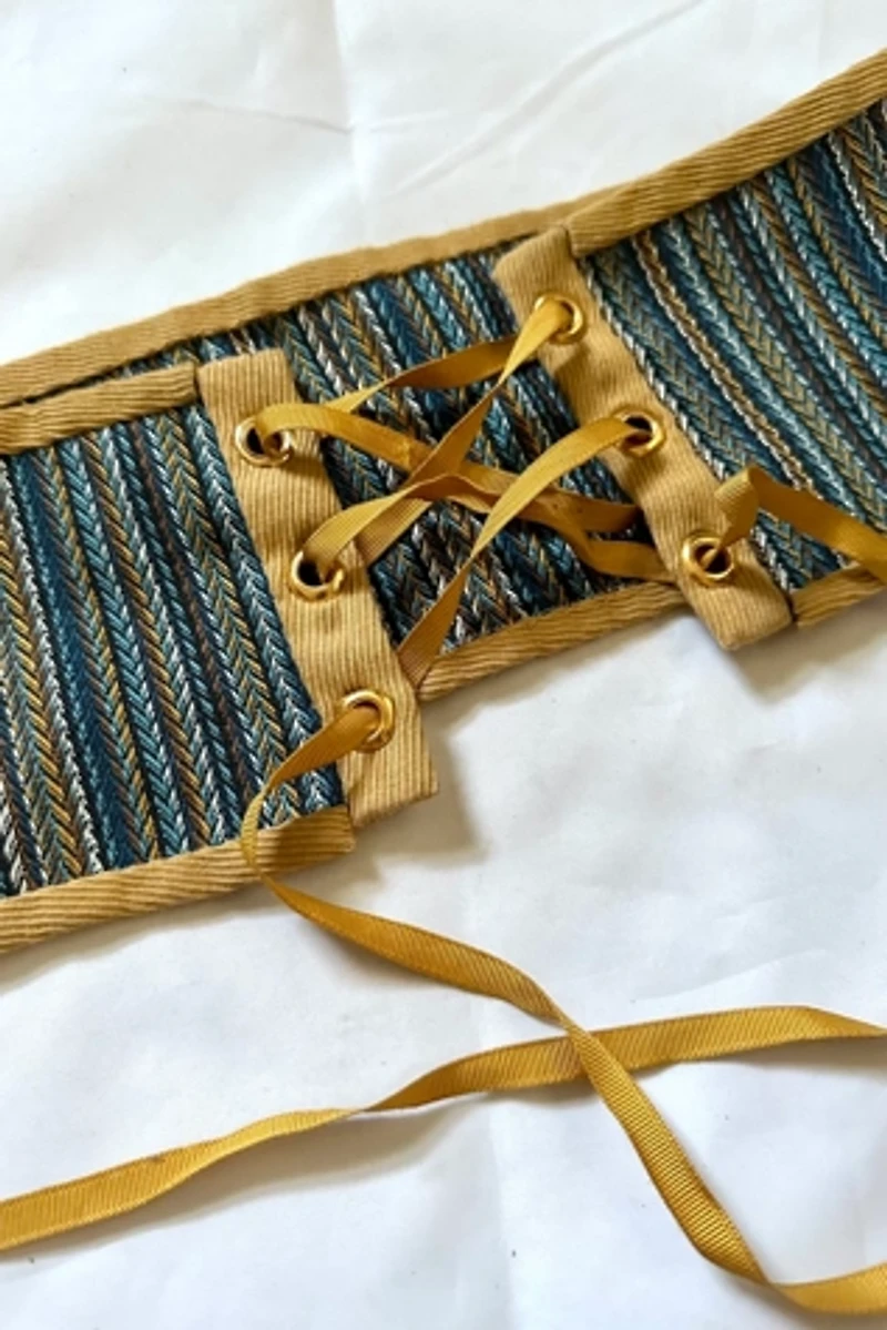 1970s Lace Up Woven Belt Selected by Cherry