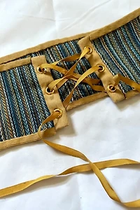 1970s Lace Up Woven Belt Selected by Cherry
