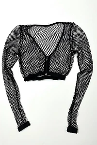 Y2K Cropped Net Jacket Selected by Cherry