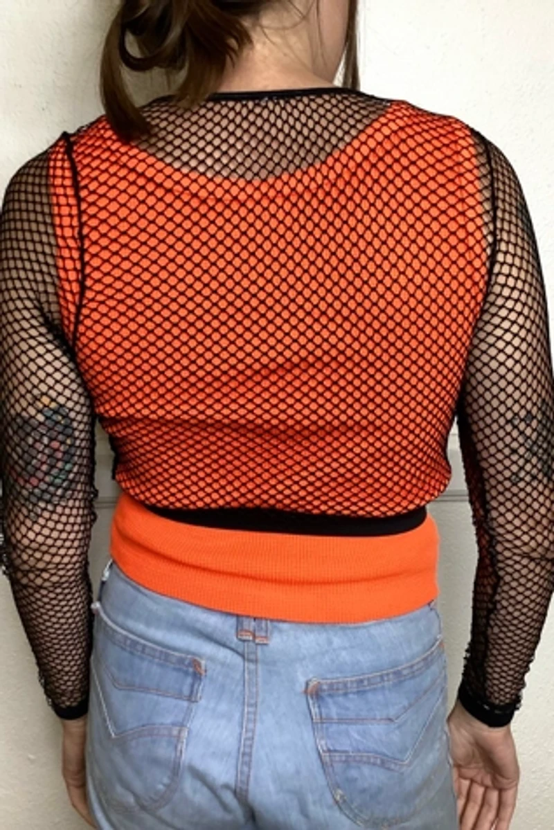 Y2K Cropped Net Jacket Selected by Cherry