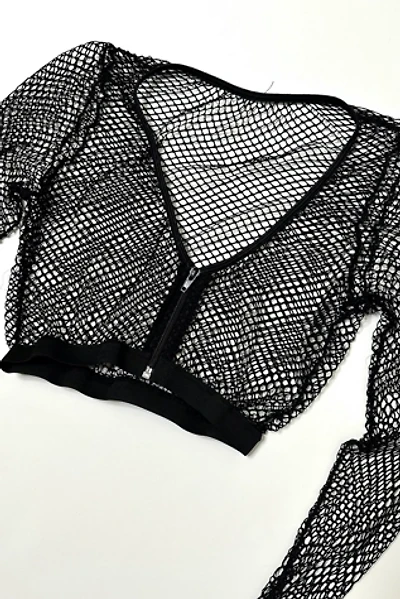 Y2K Cropped Net Jacket Selected by Cherry