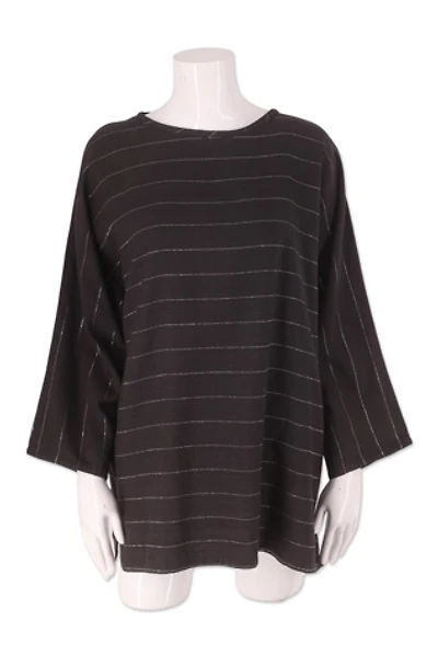 1980s Handwoven Cotton Lurex Tunic Top Selected By Ritual Vintage