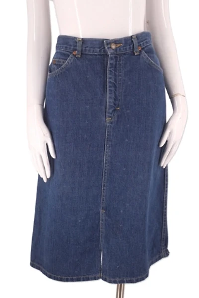 1980s Lee Denim High Waisted Skirt Selected By Ritual Vintage