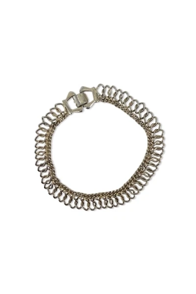 1990s Silverplate Crochet Metal Choker Selected By Ritual Vintage