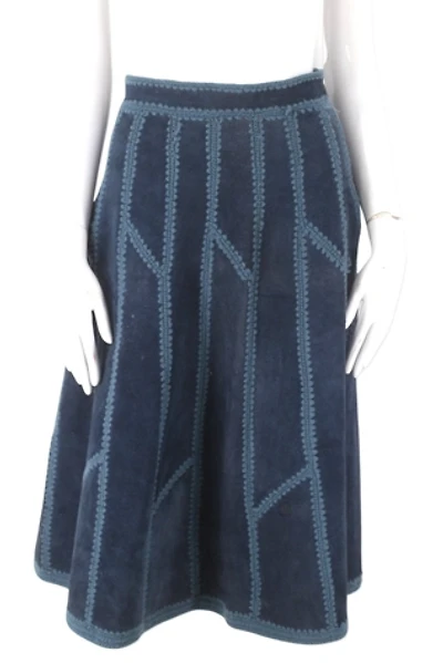 1970s Suede And Crochet High Waisted Skirt Selected By Ritual Vintage