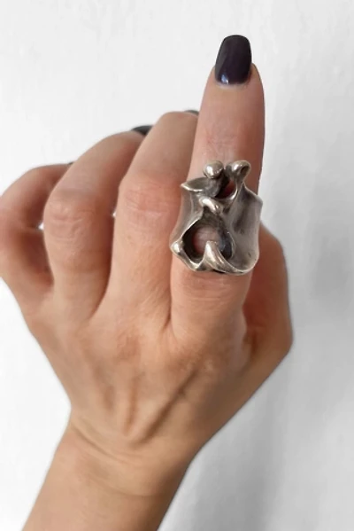 Vintage Brutalist Sterling Silver Artisan Ring Selected by MARMALADE