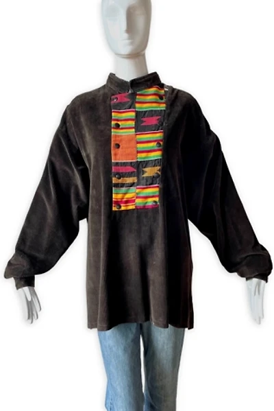 Vintage Oversized Corduroy Smock Top Selected by MARMALADE