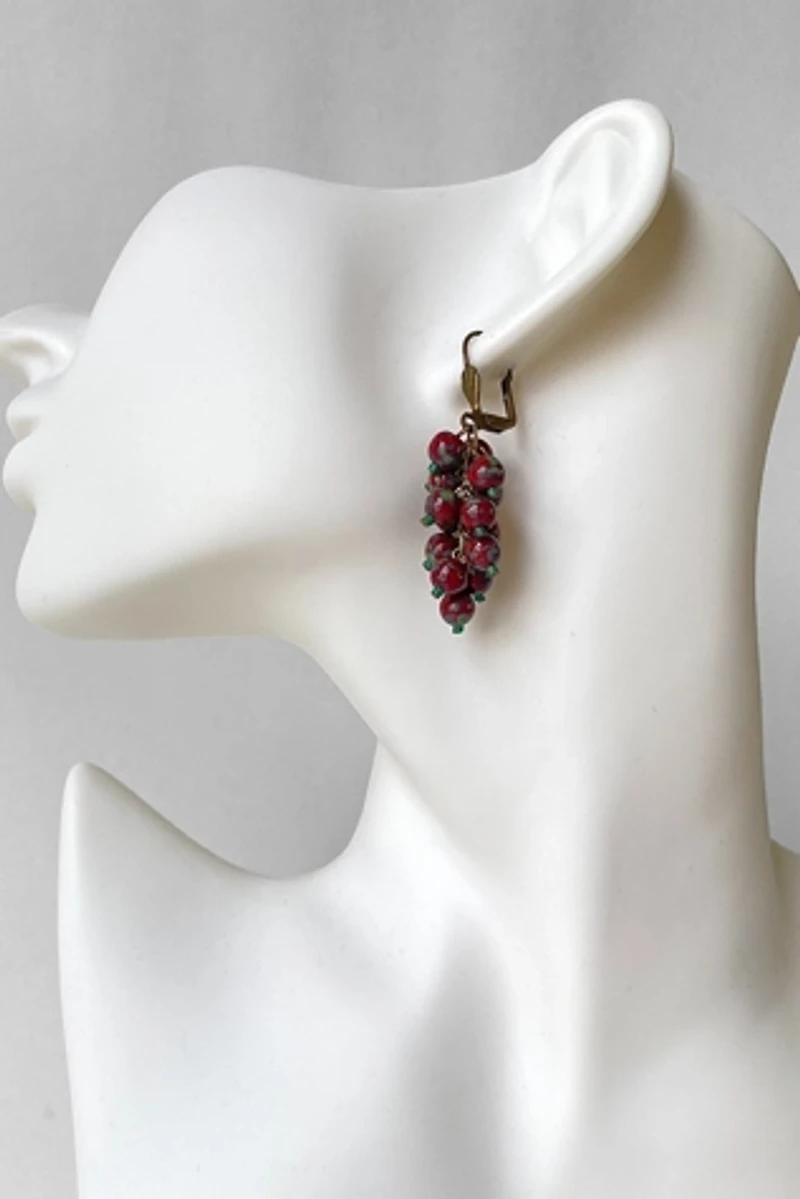 40s Glass Bead Cluster Earrings Selected by MARMALADE