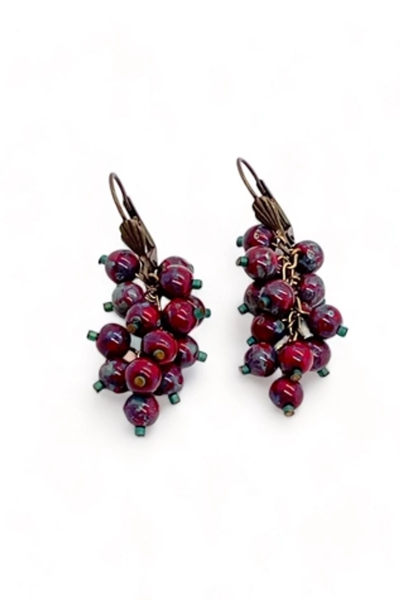 40s Glass Bead Cluster Earrings Selected by MARMALADE