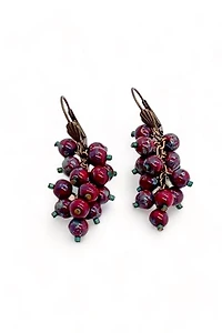 40s Glass Bead Cluster Earrings Selected by MARMALADE