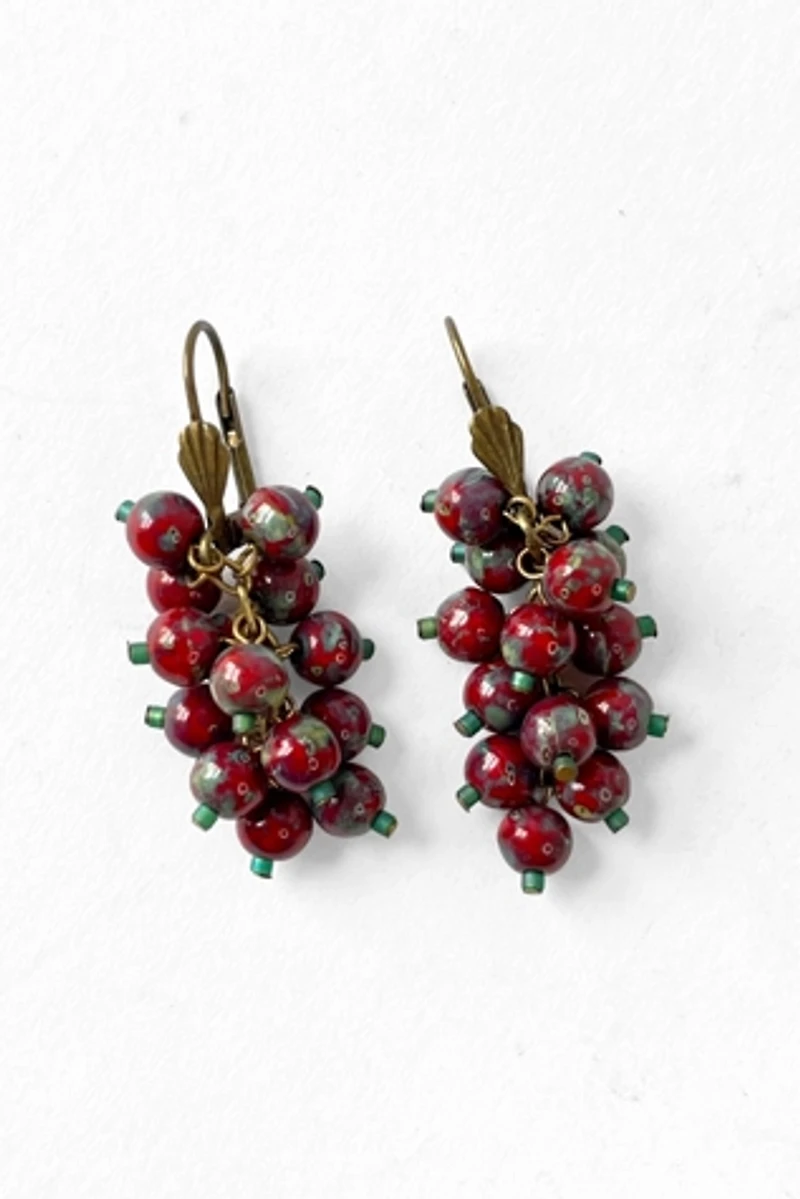 40s Glass Bead Cluster Earrings Selected by MARMALADE
