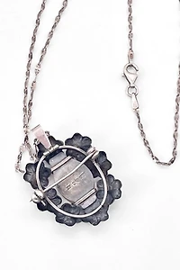 1940s Scandinavian Sterling Silver Floral Cameo Selected by MARMALADE