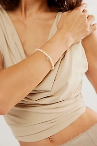 FYB Silver Pearl Identity Bracelet