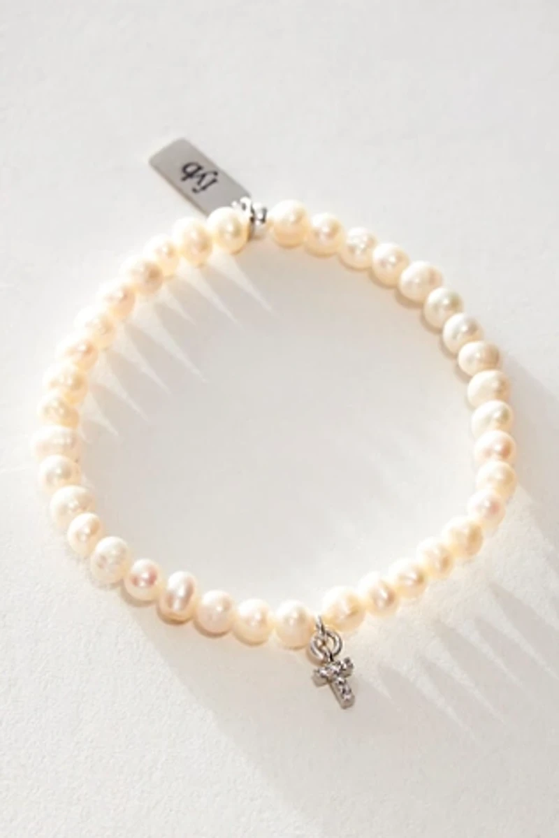 FYB Silver Pearl Identity Bracelet