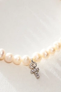 FYB Silver Pearl Identity Bracelet