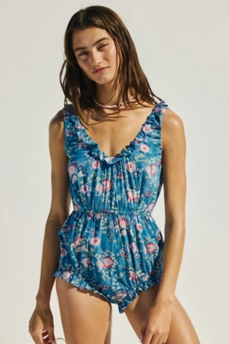 She Made Me Talita Smocked One-Piece Swimsuit