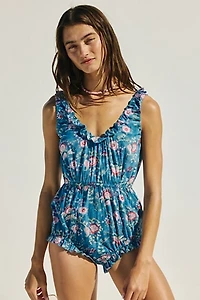 She Made Me Talita Smocked One-Piece Swimsuit