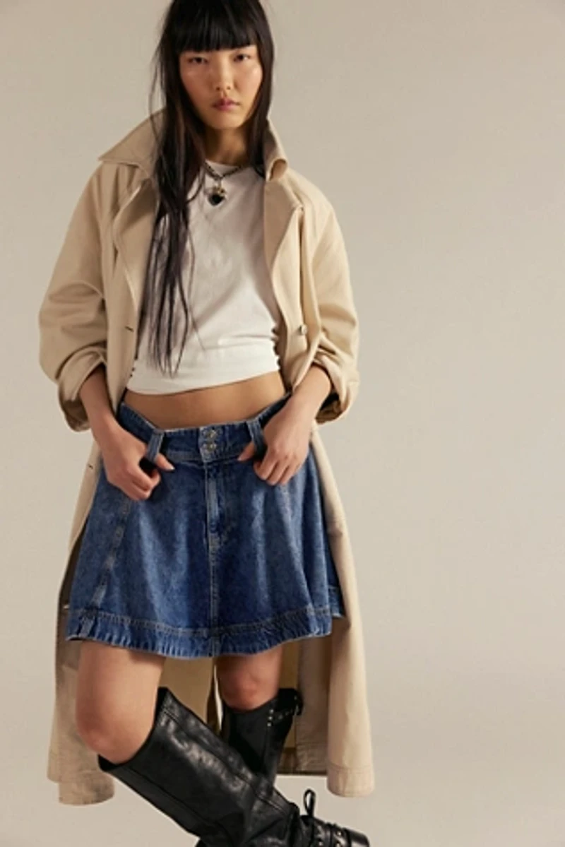 We The Free Wonderland Denim Skirt