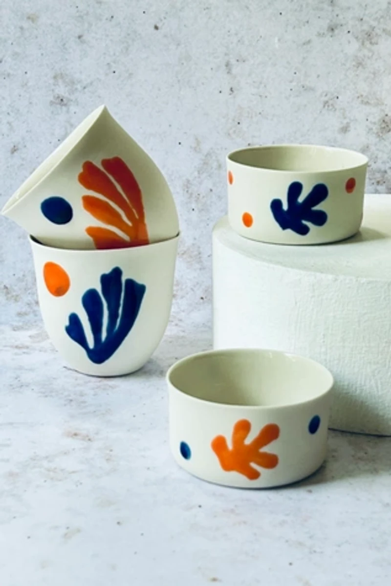 Kaase Atelier Art Series Fine Porcelain Handmade Coral Mug