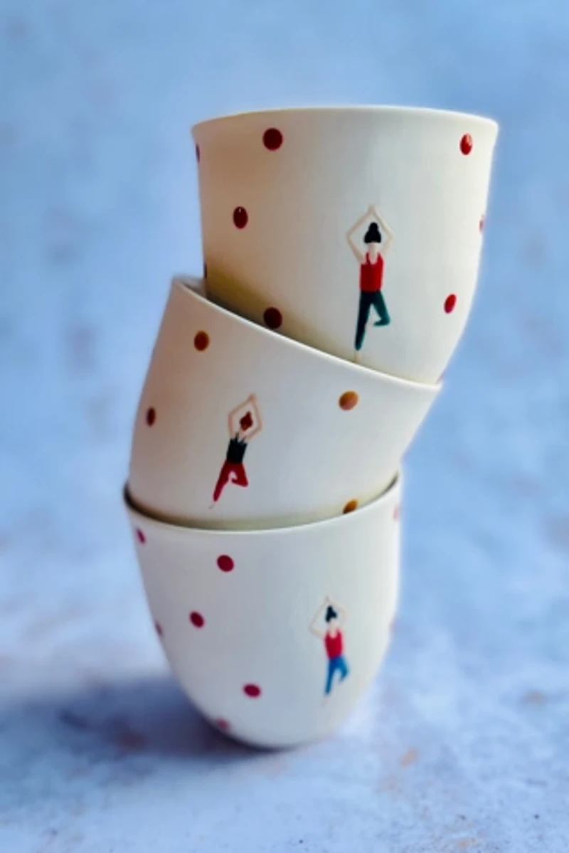 Kaase Atelier Art Series Fine Porcelain Handmade Yoga Mug