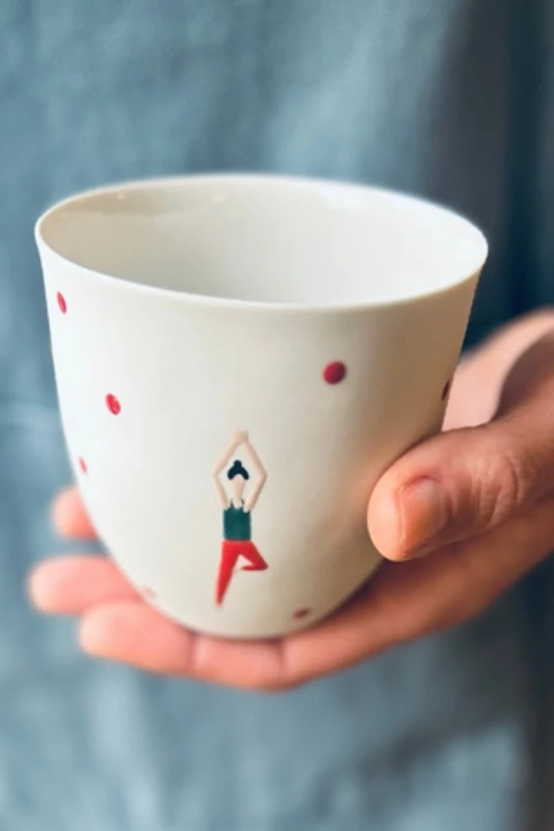 Kaase Atelier Art Series Fine Porcelain Handmade Yoga Mug