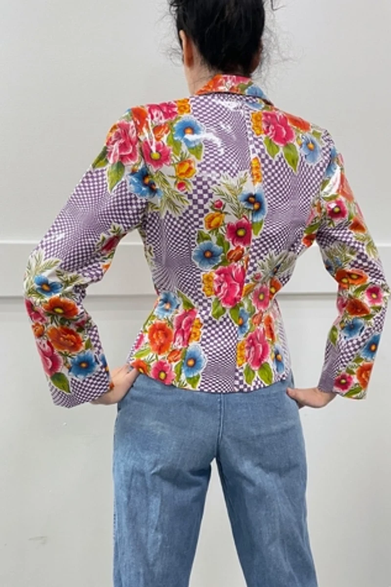Wild Print PVC Floral Graphic Coat Selected by Cannonball and Tilly