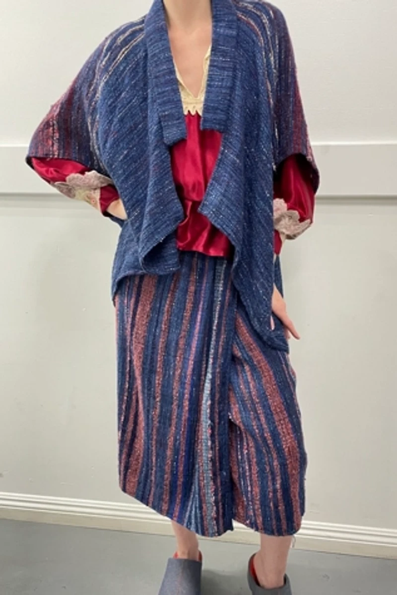 Hand Woven Cocoon Coat and Wrap Skirt Selected by Cannonball and Tilly