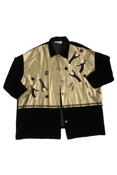 Vintage 1980s Art to Wear Velvet Jacket Selected by SharpLilTeeth