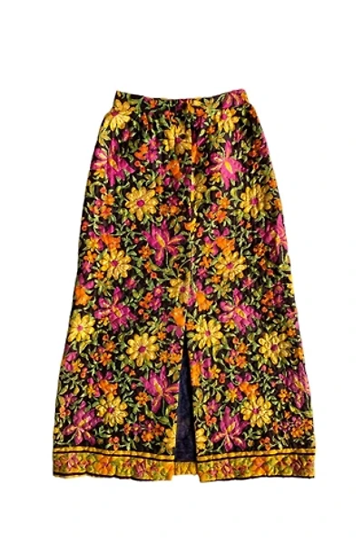 Vintage 1970s Quilted Floral Maxi Skirt Selected by SharpLilTeeth