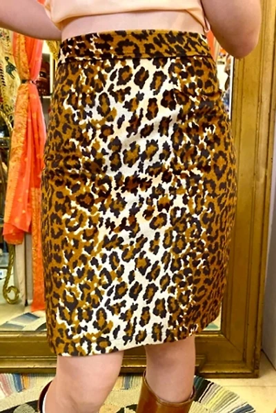 1980’s -90’s Velvety Cheetah Print Skirt Selected by Nomad Vintage