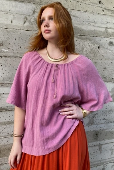 Vintage Pale Pink Bohemian Blouse Selected by Nomad Vintage