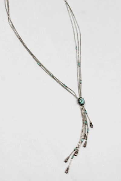 1970s Turquoise Silver Multi-Strand Necklace Selected By Moons + Junes Vintage